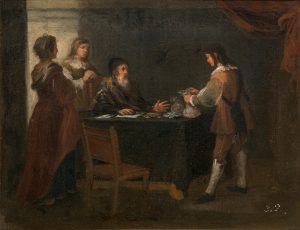 El hijo pródigo recoge su legítima, óleo de Murillo en el Museo del Prado.