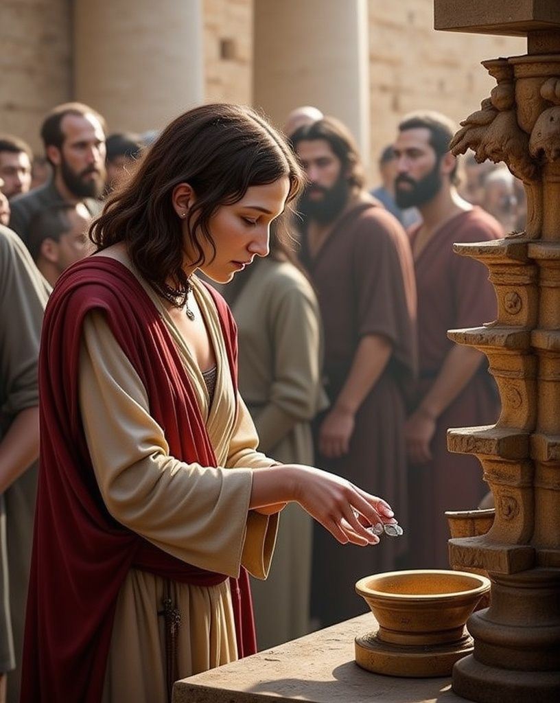 El óbolo de la viuda: un sacrificio puede ser lo último en el tiempo, lo único que nos queda, y siempre será lo definitivo si lo unimos al único sacrificio de Cristo.