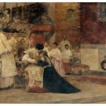 Los padres del celebrante después de la misa nueva. Óleo sobre lienzo. 1887. ALCÁZAR TEJEDOR, JOSÉ (Museo del Prado).